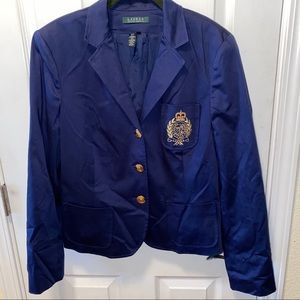 Lauren Ralph Lauren navy Crest blazer large